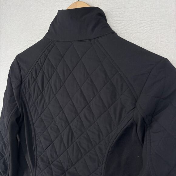 ATHLETA Jacket S Upside Quilted Full Zip Outdoor Athleisure Stretch Black - Picture 11 of 16